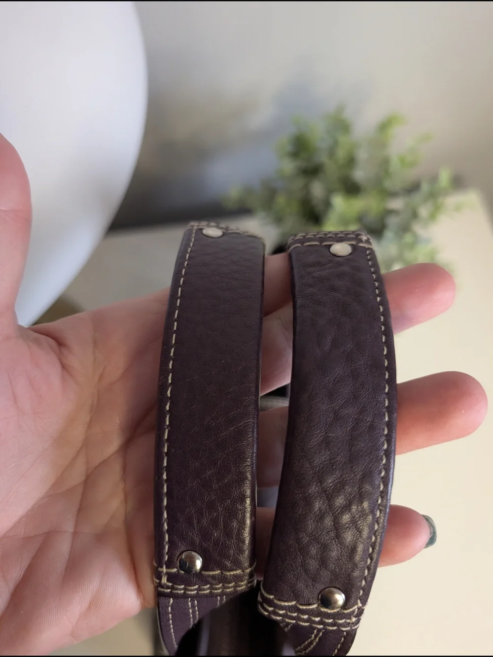 Coach Y2K Hamptons Pebbled Leather Satchel #F13961, Purple, EUC!